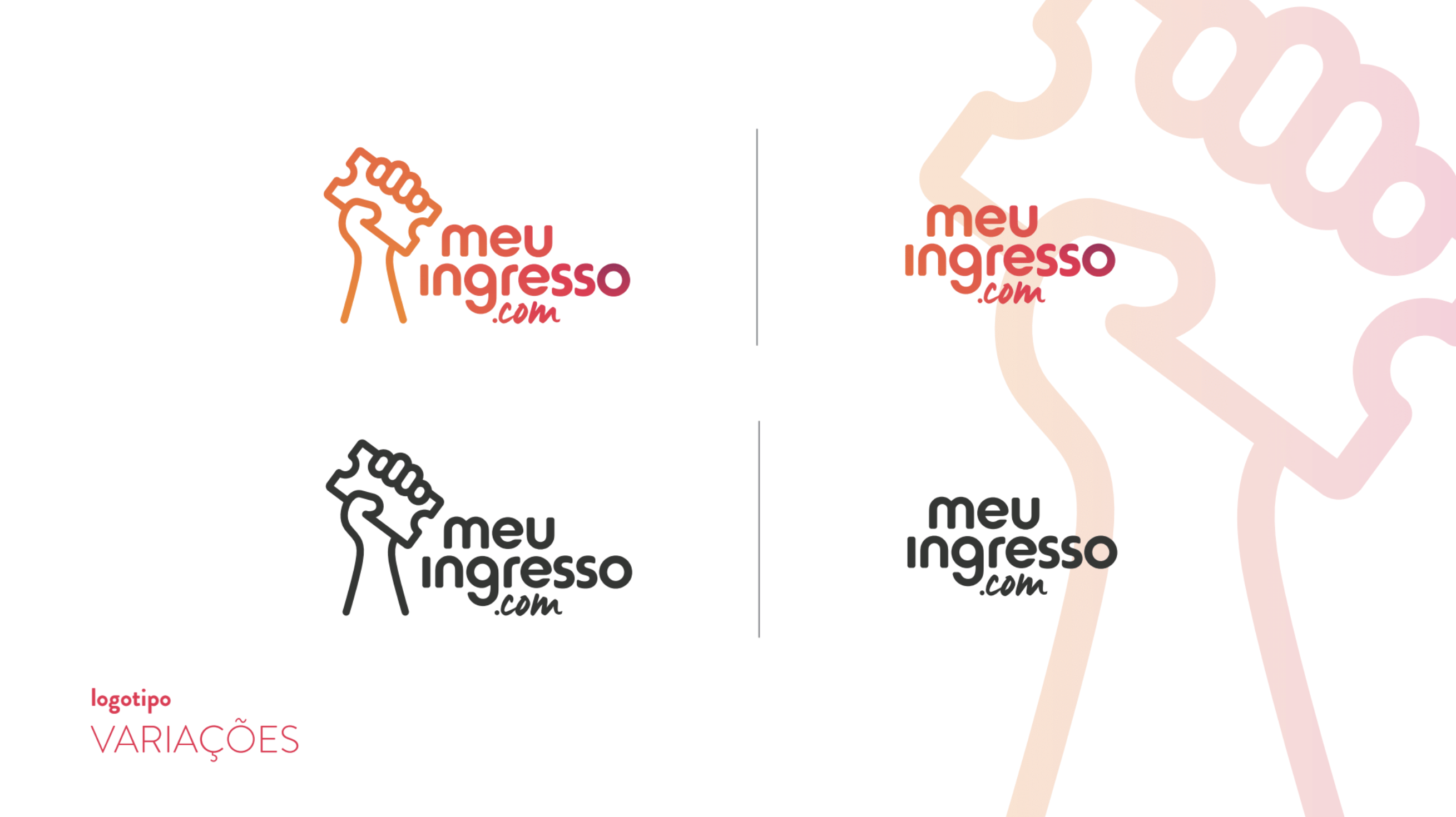 Branding meuingresso.com meuingresso.com branding, lauched in 2016