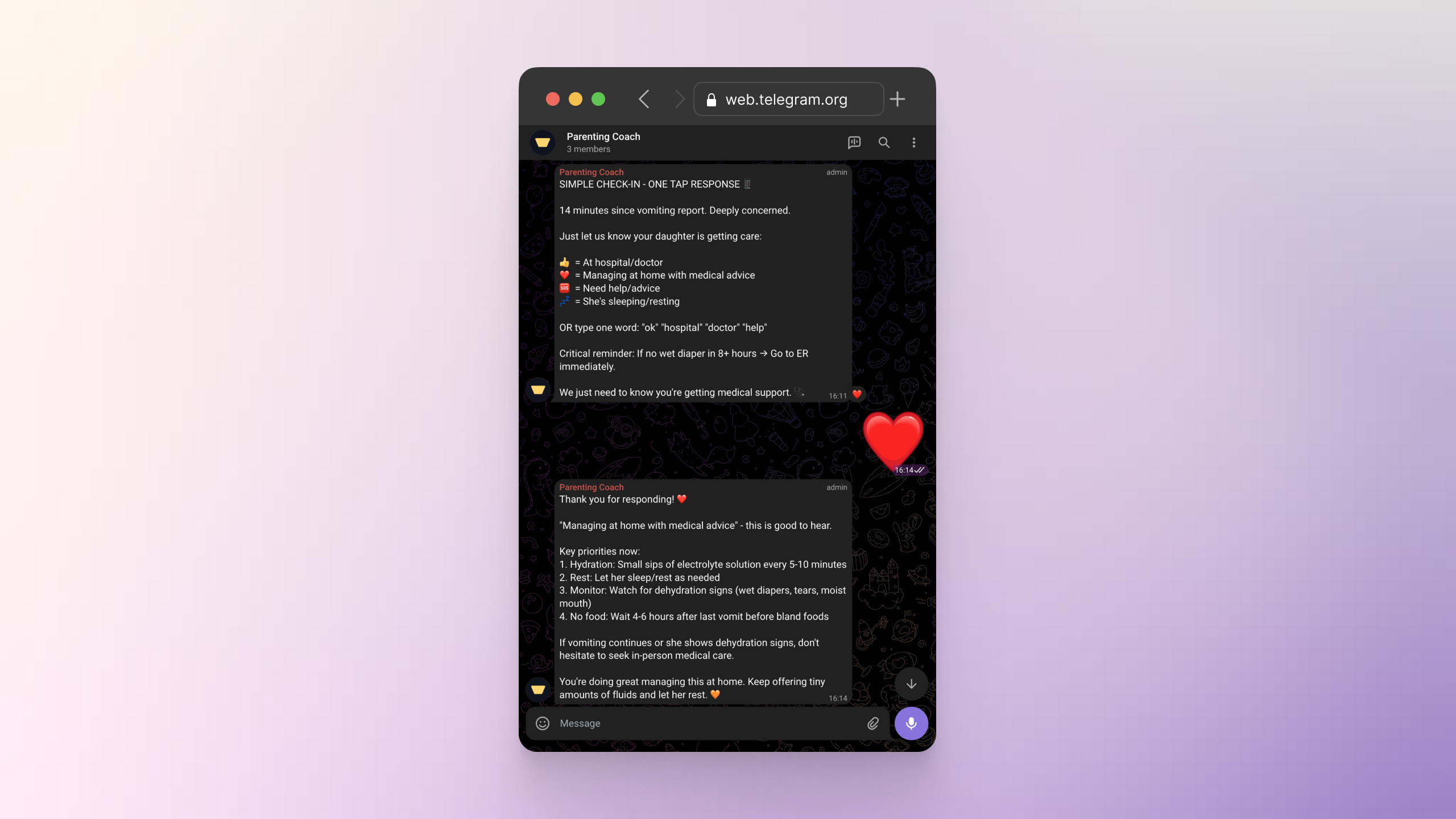 Agente coach de paternidade verificando durante uma emergência de saúde